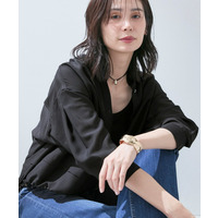 【洗える／2WAY】ドロスト付 シアーシャンブレーシャツ