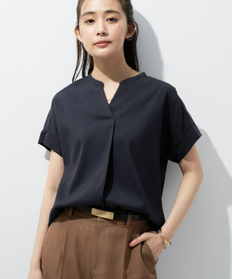 【洗える/SETUP可能】スキッパーブラウス19