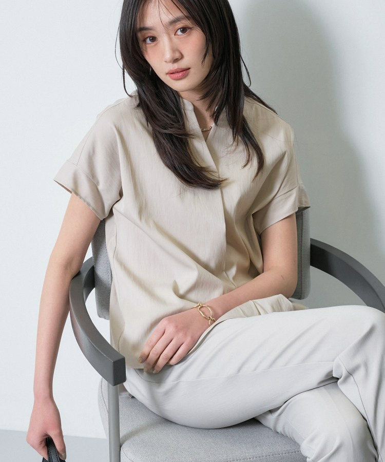 【洗える/SETUP可能】スキッパーブラウス7