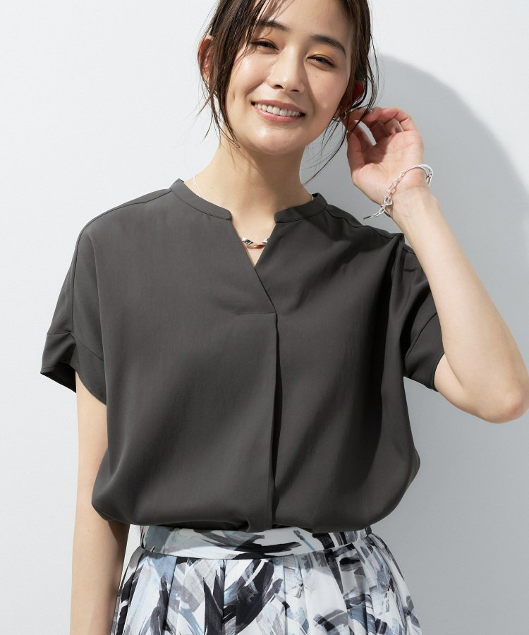 【洗える/SETUP可能】スキッパーブラウス1