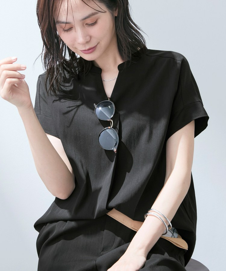 【洗える/SETUP可能】スキッパーブラウス1