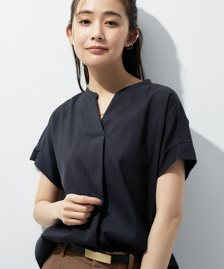 【洗える/SETUP可能】スキッパーブラウス1