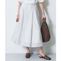 【洗える／SETUP可能】シアーシャンブレータックフレアスカート