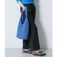 【大人カジュアル】メタリックかぎ編みボトルバッグ