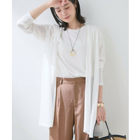 【洗える／アンサンブル可能】シアースストライプカーディガン