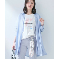 【洗える／アンサンブル可能】シアースストライプカーディガン