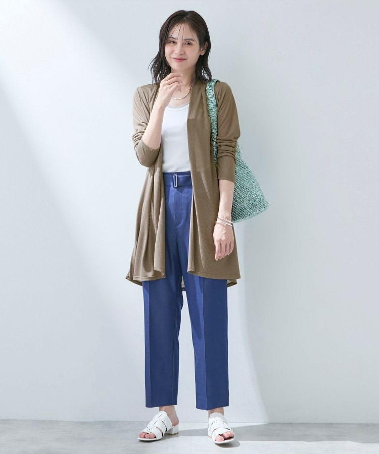 【洗える/アンサンブル可能】シアースストライプカーディガン17