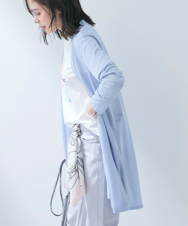 【洗える/アンサンブル可能】シアースストライプカーディガン19