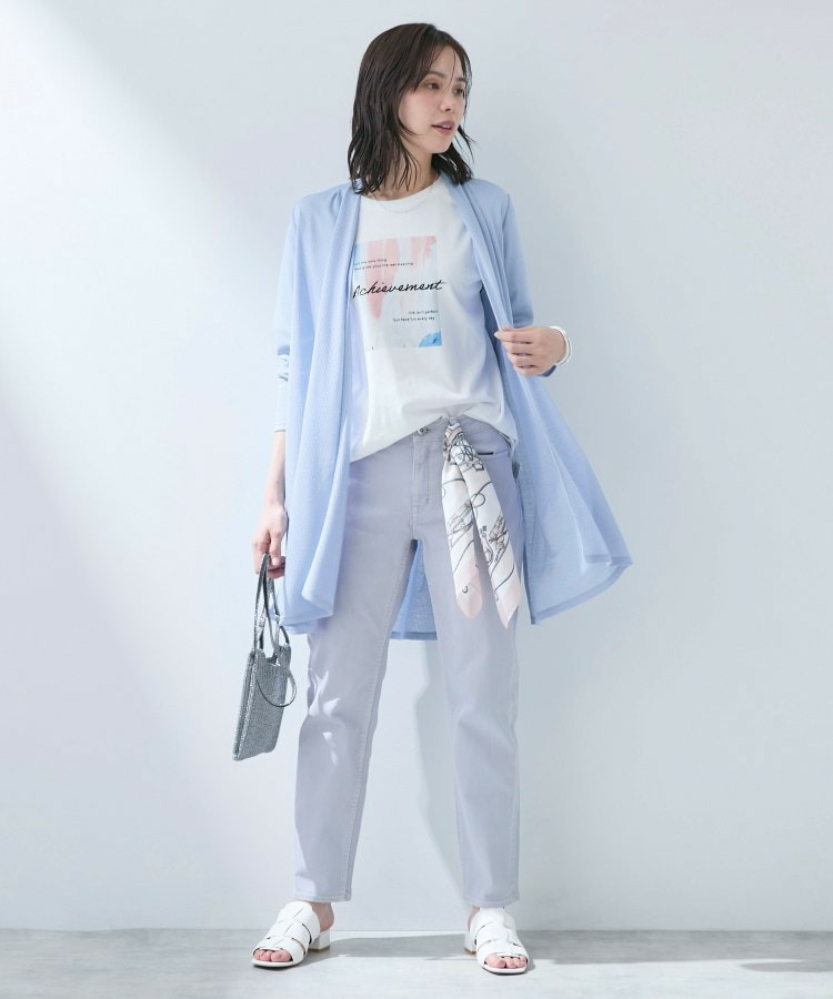 【洗える/アンサンブル可能】シアースストライプカーディガン21