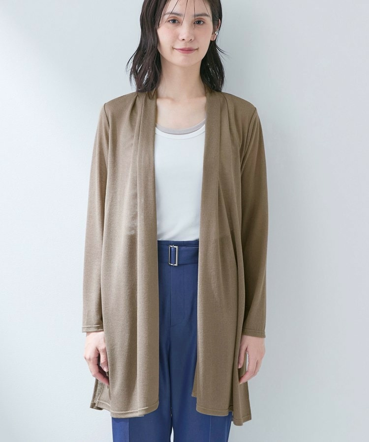 【洗える/アンサンブル可能】シアースストライプカーディガン23