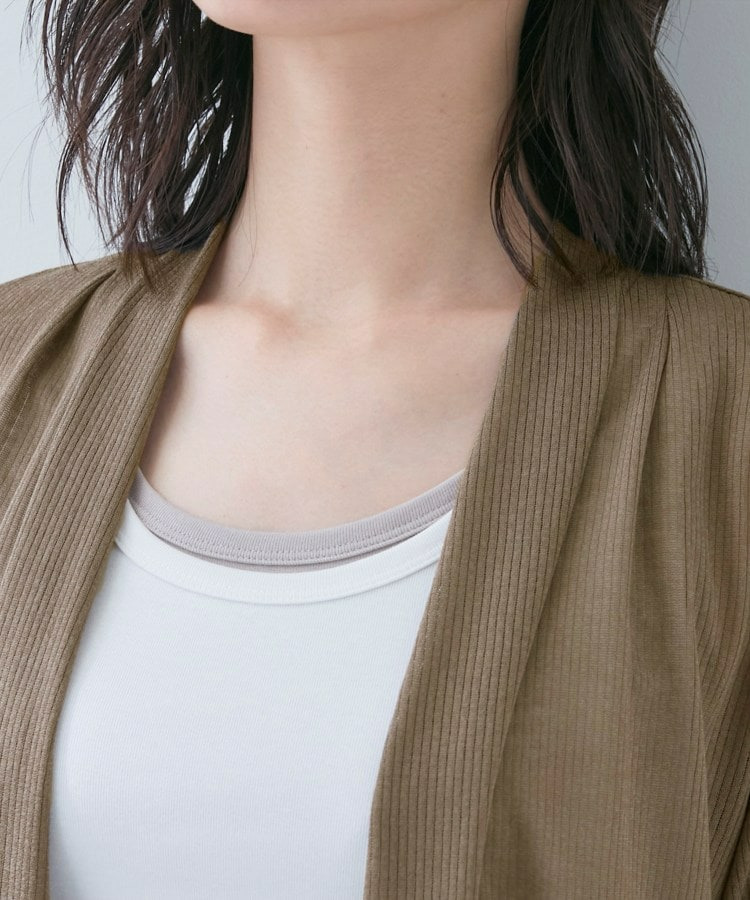 【洗える/アンサンブル可能】シアースストライプカーディガン26