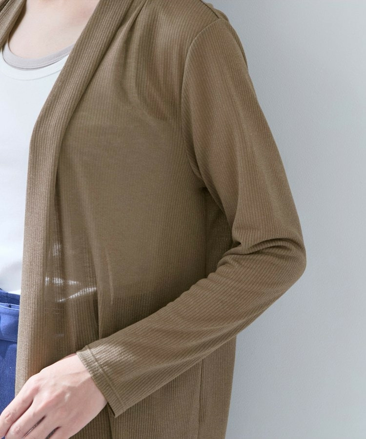 【洗える/アンサンブル可能】シアースストライプカーディガン27