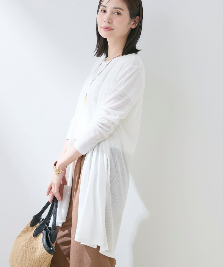 【洗える/アンサンブル可能】シアースストライプカーディガン3