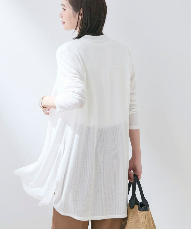 【洗える/アンサンブル可能】シアースストライプカーディガン4