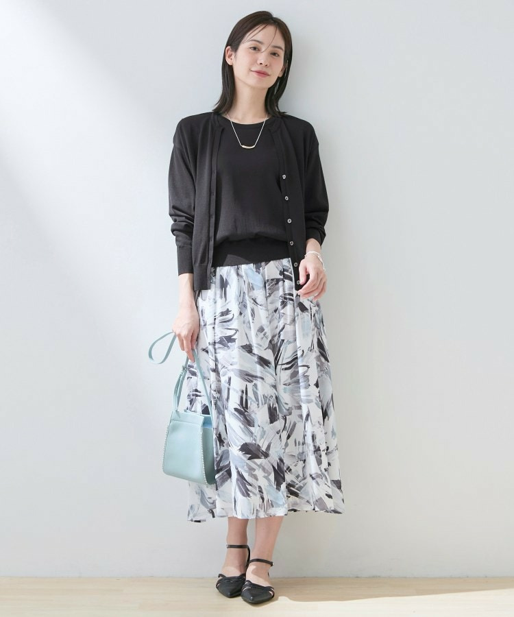 【洗える/アンサンブル】衿あきカーディガン&パフスリーブニット10