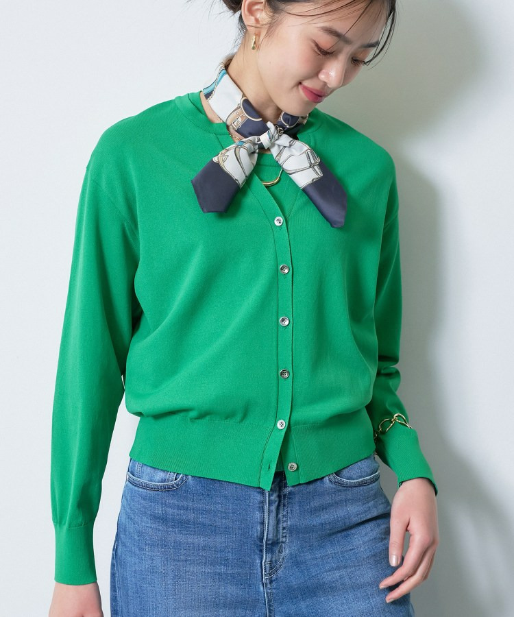 【洗える/アンサンブル】衿あきカーディガン&パフスリーブニット13