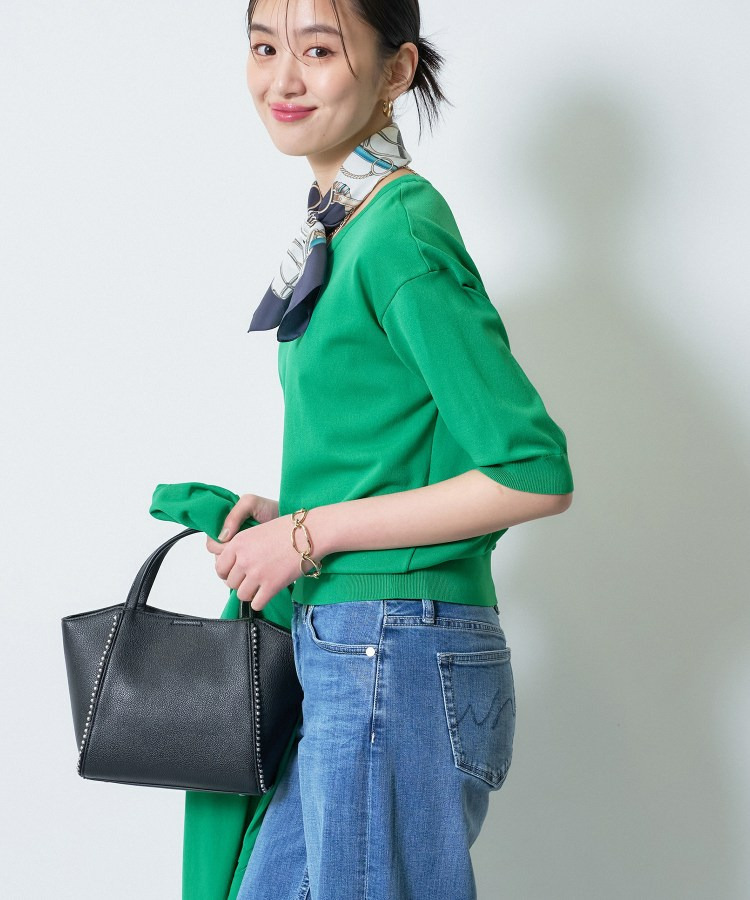 【洗える/アンサンブル】衿あきカーディガン&パフスリーブニット16