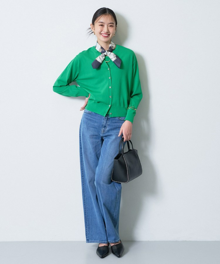 【洗える/アンサンブル】衿あきカーディガン&パフスリーブニット17