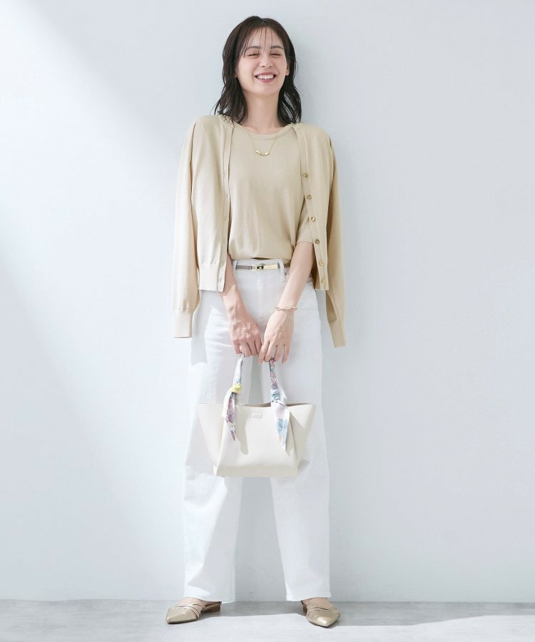 【洗える/アンサンブル】衿あきカーディガン&パフスリーブニット22