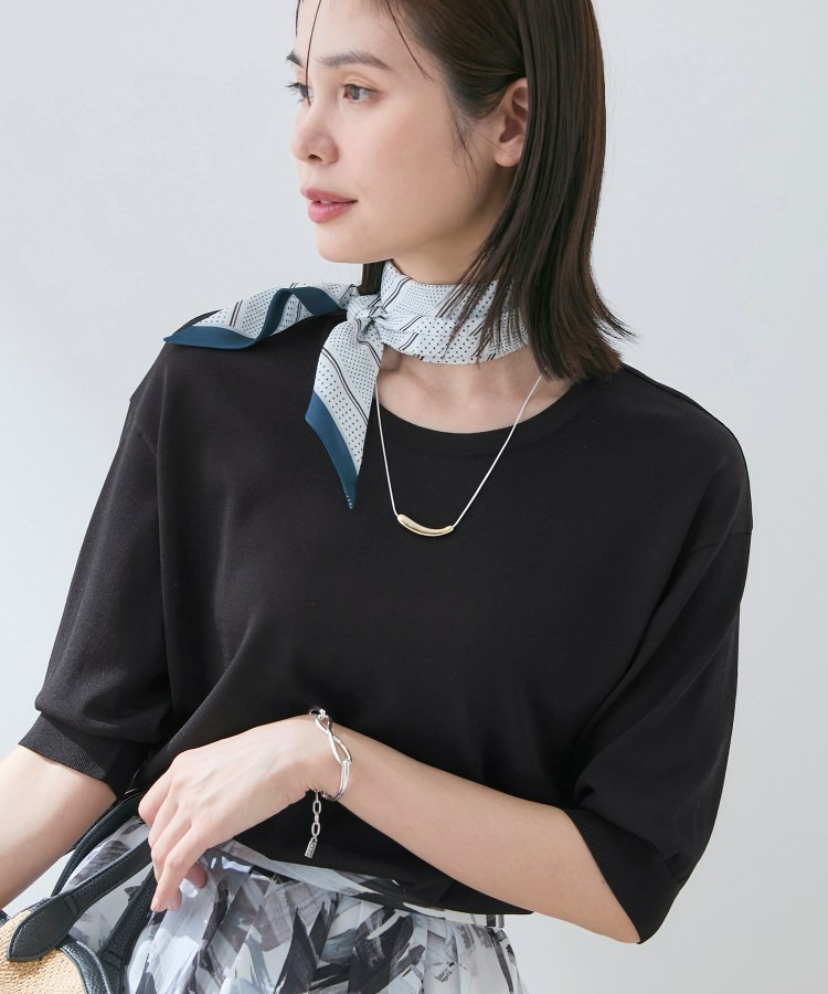 【洗える/アンサンブル】衿あきカーディガン&パフスリーブニット9