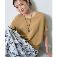 【洗える】ガーター編みVネックニットT