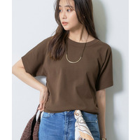 【洗える／コットン】ドライタッチさらりニットT