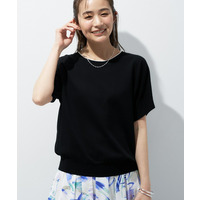 【洗える／コットン】ドライタッチさらりニットT