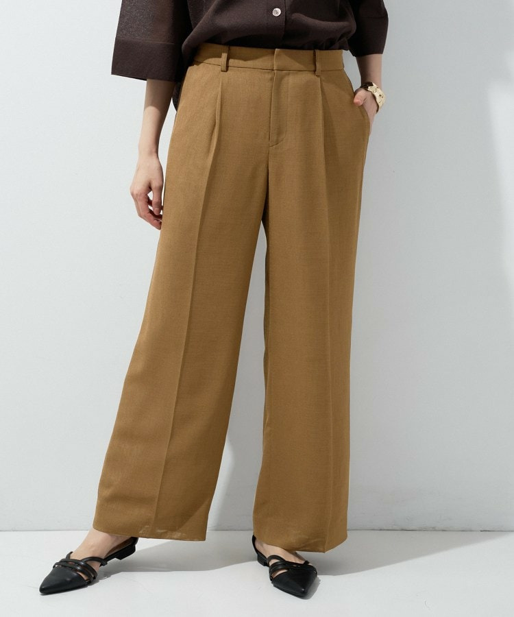 【洗える／メッシュ素材／SETUP可能】ワイドパンツ