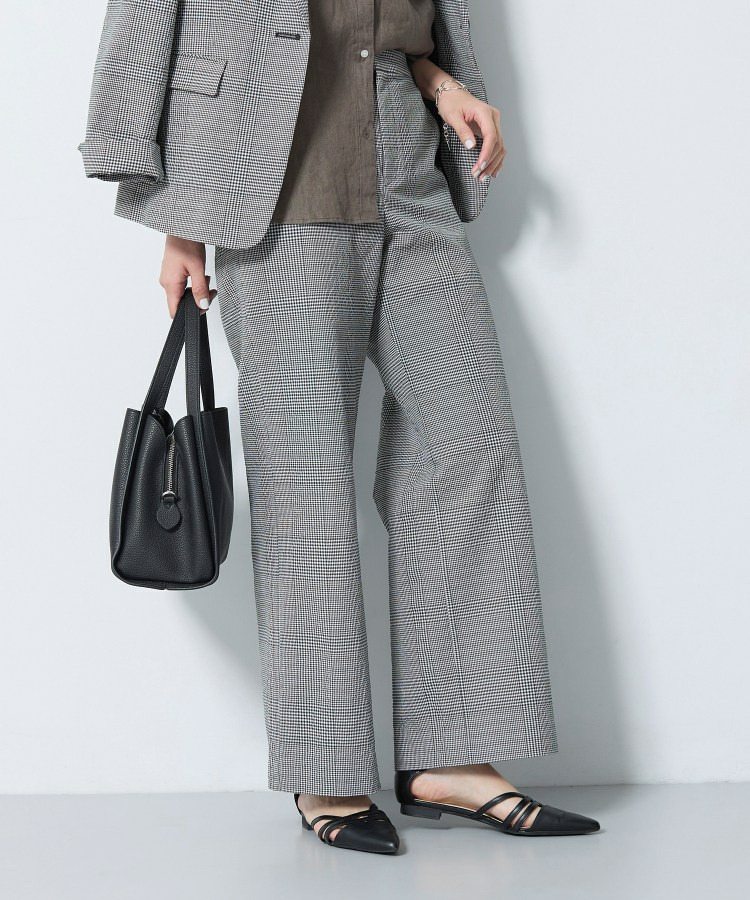 【洗える／UVケア／SETUP可能】サッカー素材ストレートパンツ