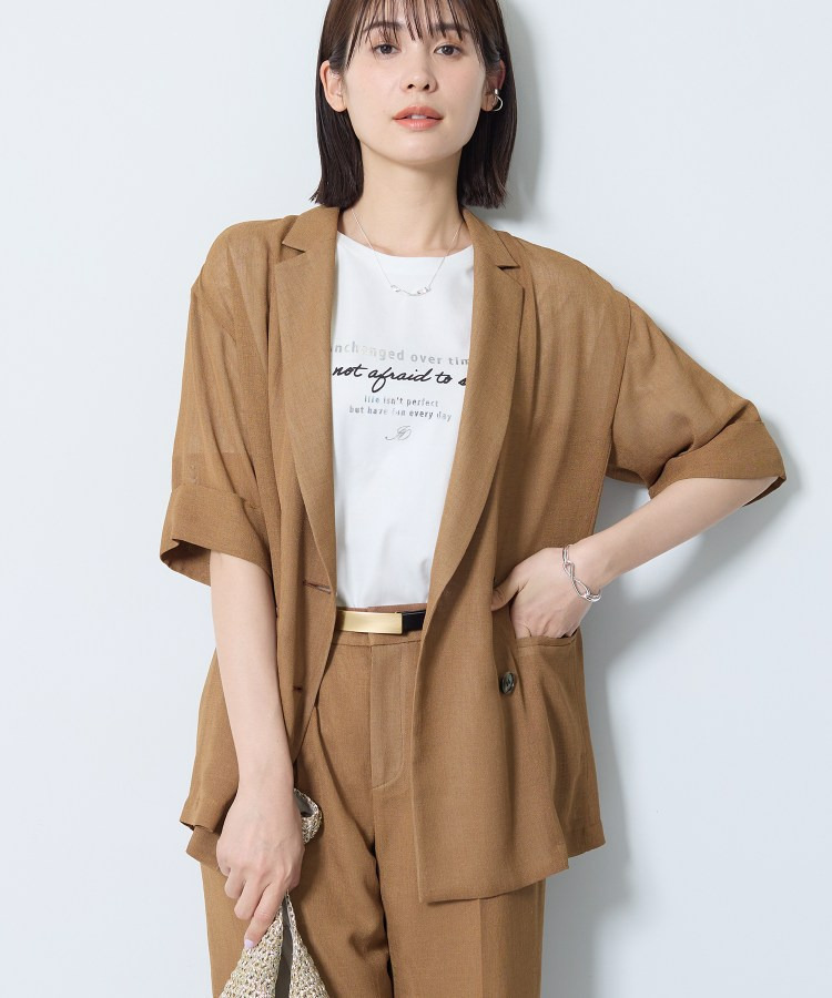 【洗える/メッシュ素材/SETUP可能】半袖シアージャケット10