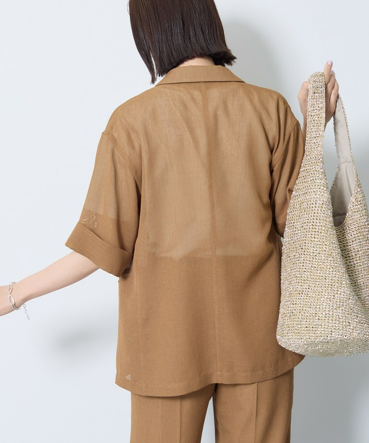 【洗える/メッシュ素材/SETUP可能】半袖シアージャケット11