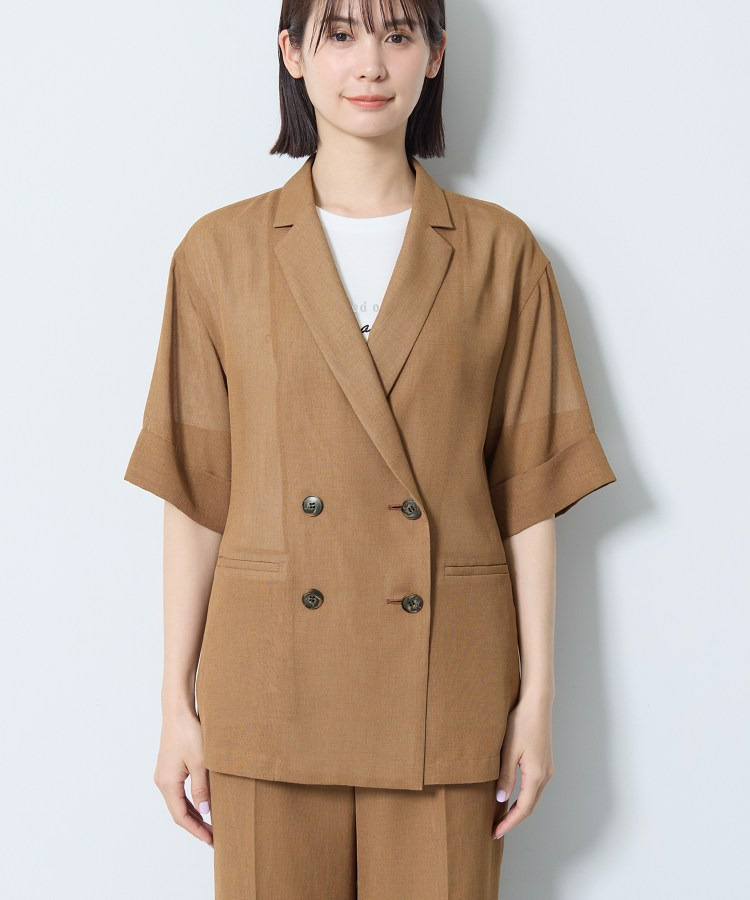 【洗える/メッシュ素材/SETUP可能】半袖シアージャケット14