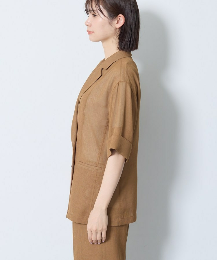 【洗える/メッシュ素材/SETUP可能】半袖シアージャケット15