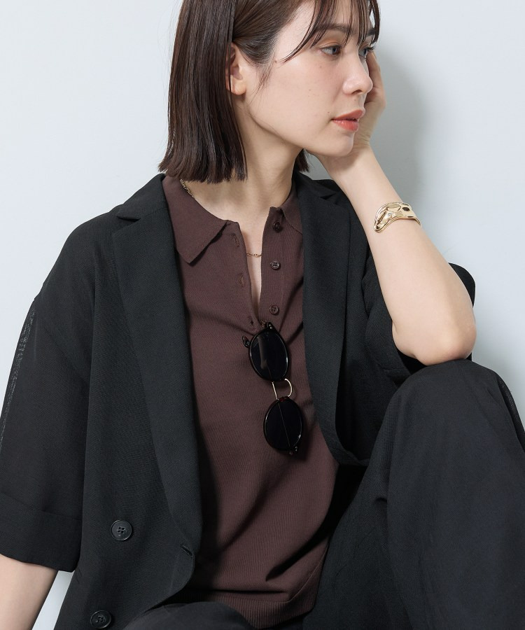 【洗える/メッシュ素材/SETUP可能】半袖シアージャケット6