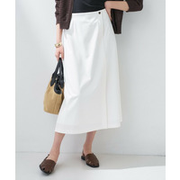 【洗える／UVケア】巻き風フレアスカート