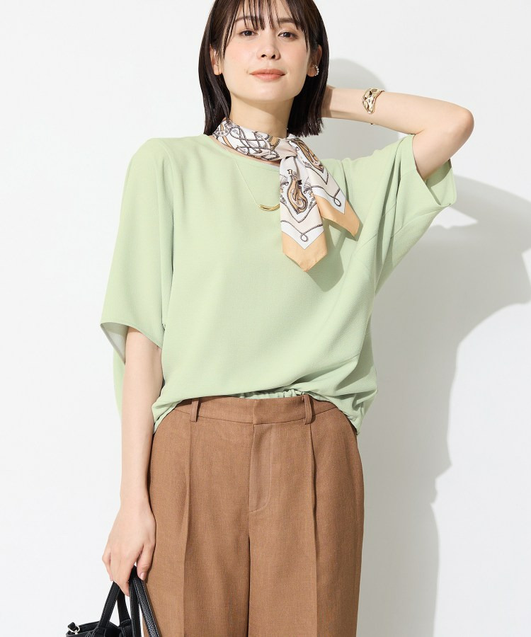 【洗える／2WAY／裾ドロスト付き】 ドルマンスリーブチュニックトップス