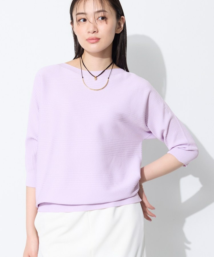 ◆【体型カバー／洗える】ゆったり無縫製ニット