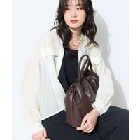 【トレンド／2WAY】裾ドロスト付きシアーブラウスブルゾン