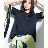 【バックシャン】異素材ドッキングプルオーバー