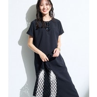 【華奢見え】ベルト付きナローワンピース