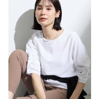 【撥水／UVケア】ねじり袖サッカートップス