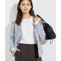 【華やか／着回し力◎】上品ツイードVネックジャケット