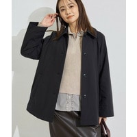 【超軽量／蓄熱／撥水】ステンカラー中綿ライトコート