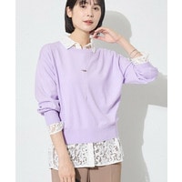 ◆【洗える】リラックス丸首ニット