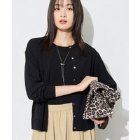 【2点セット】5分袖ニット＆カーディガン きれいめアンサンブルニット