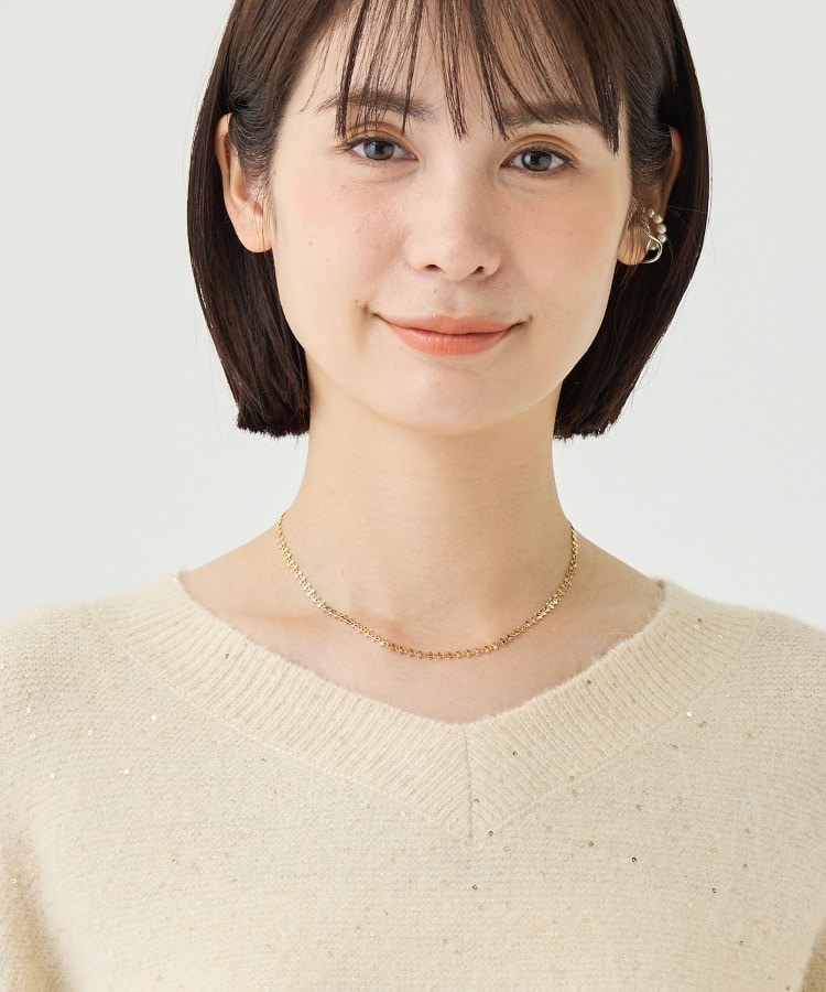 【上品な煌めき】連鎖チェーンショートネックレス6