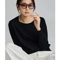 【上品な光沢感】エクストラファインウール クルーネックニット