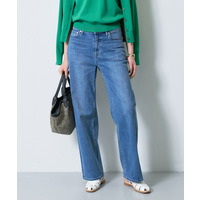 【春の新色登場！褒められデニム】ワイドストレート デニムパンツ