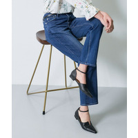 【春の新色登場！褒められデニム】スリムストレート デニムパンツ