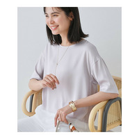 【洗える】裾シアー半袖トップス